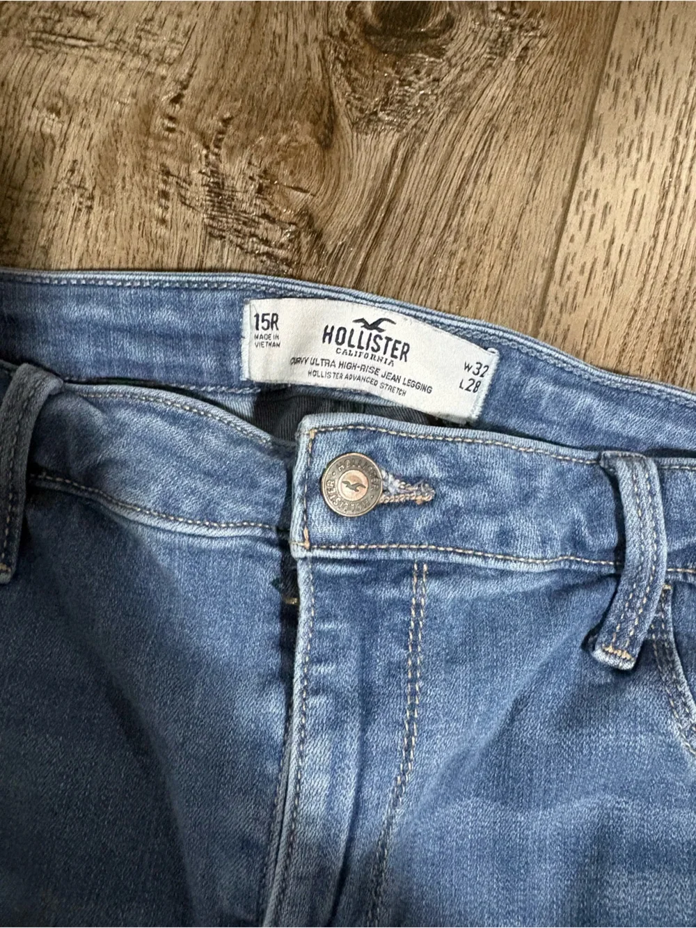 Hollister Light Blue Ripped Skinny Jeans